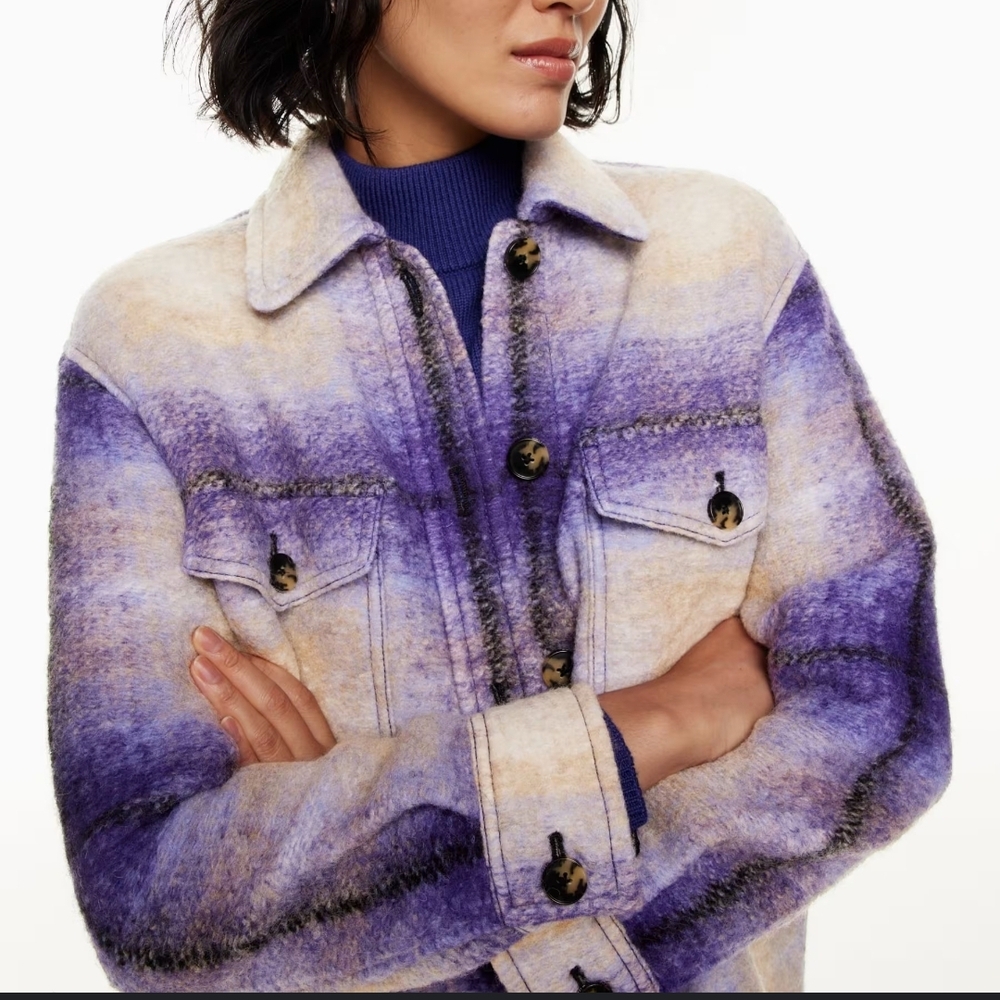 Wilfred free purple and Cream wool Jacket